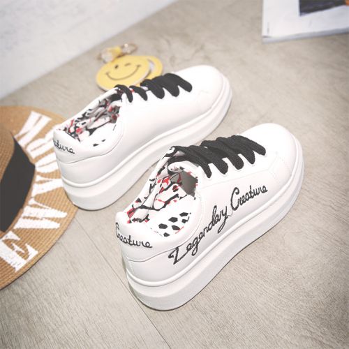 Chaussures de printemps femme en PU ronde Génoise, brodé - semelle caoutchouc Ref 996717