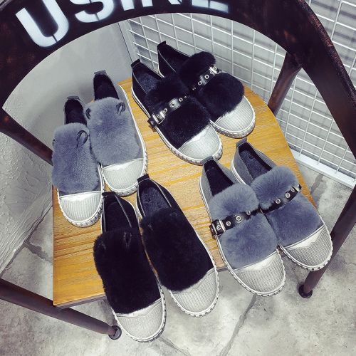 Chaussures de printemps femme en PU ronde - collège semelle caoutchouc Ref 996728