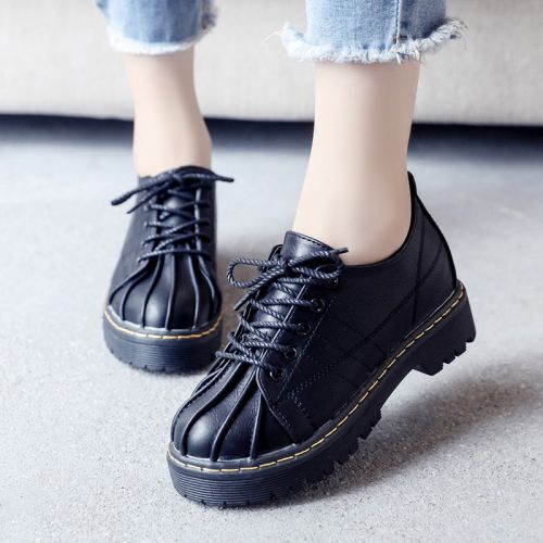 Chaussures de printemps femme en PU ronde Génoise, étanche - semelle fond composite Ref 996736