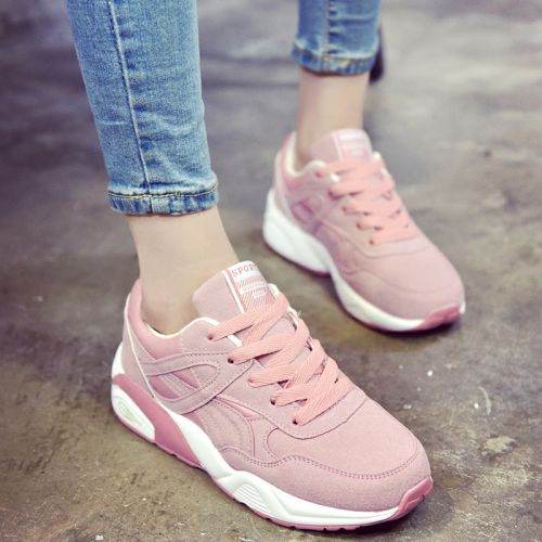 Chaussures de printemps femme en vache, Nubuck, ronde avec lacets - Ref 996754