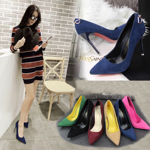 Chaussures de printemps femme en BIGTREE pointu ouverture profonde, décoration métallique, Style romain - Europe s