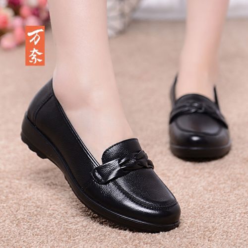 Chaussures de printemps femme en Première couche cuir autre ouverture profonde- loisir - semelle polyuréthane Ref 9968