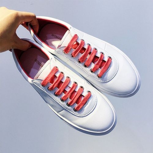 Chaussures de printemps femme en Première couche cuir CHOCKYA ronde avec lacets, Modèles mélangées - semelle caoutchouc 