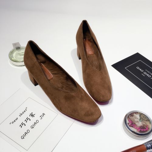 Chaussures de printemps femme en tête carrée ouverture profonde, - semelle TPR Ref 996907