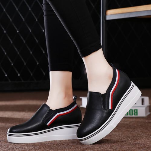 Chaussures de printemps femme en Vache revêtement cuir fendu ronde ouverture profonde, étanche - loisir semelle polyuré