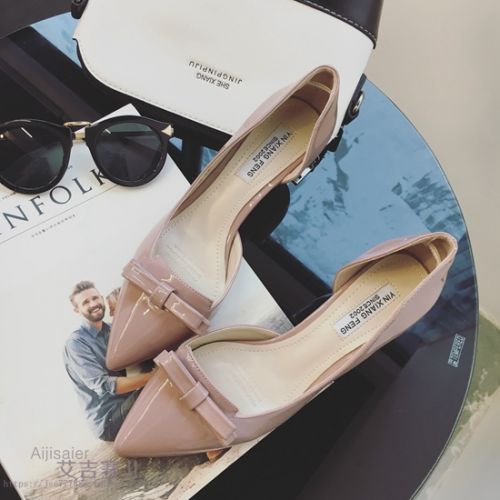 Chaussures de printemps femme en PU pointu arc - Europe semelle fond composite Ref 996959
