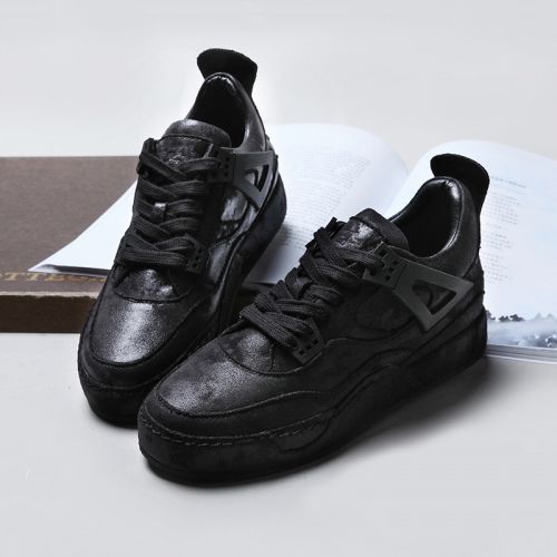 Chaussures de printemps femme en PU ronde avec lacets, Génoise - semelle caoutchouc Ref 996973