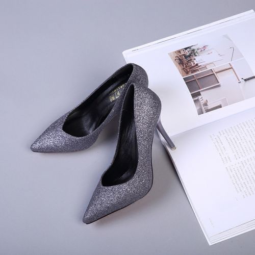 Chaussures de printemps femme en tissu Sequin pointu - Europe semelle TPR Ref 997003