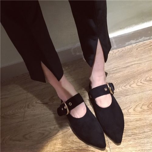 Chaussures de printemps femme en vache, Nubuck, pointu - semelle caoutchouc Ref 997004