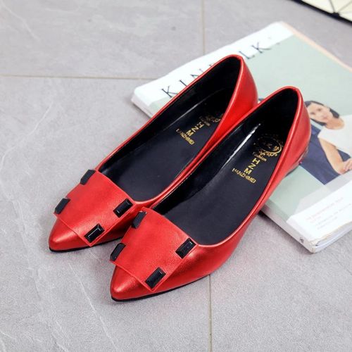 Chaussures de printemps femme en Ercengzhupi pointu ouverture profonde, moraillon, - semelle caoutchouc Ref 997