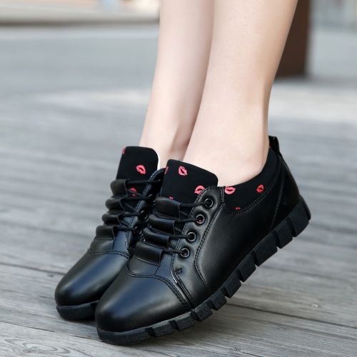 Chaussures de printemps femme en Cuir spatial CZUZZ ronde étanche - loisir semelle caoutchouc Ref 997041