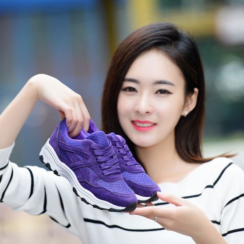 Chaussures de printemps femme en vache, Nubuck, ronde avec lacets - loisir semelle caoutchouc Ref 997084