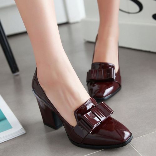 Chaussures de printemps femme en PU pointu arc - semelle caoutchouc Ref 997178