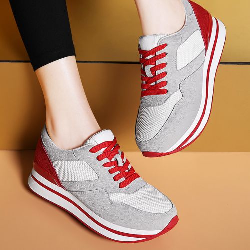 Chaussures de printemps femme en PU MOOLECOLE ronde avec lacets, Génoise, étanche, Avec une combinaison fines - semelle 