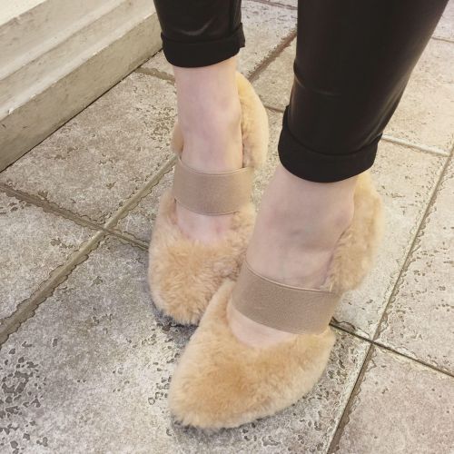 Chaussures de printemps femme en peau mouton pointu - Ref 997222