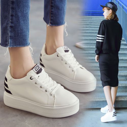 Chaussures de printemps femme en fibre Superfine ronde avec lacets, Génoise, étanche - semelle MD Ref 997225