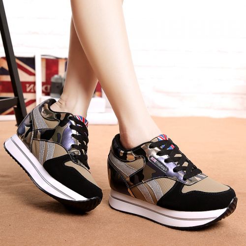 Chaussures de printemps femme en Cuir spatial AGSDON ronde avec lacets, Modèles mélangées, Génoise, étanche, brodé, Style r