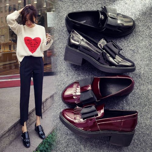 Chaussures de printemps femme en PU ronde Génoise - Ref 997279