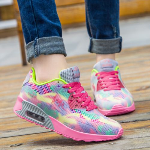 Chaussures de printemps femme en engrener ronde avec lacets - loisir Ref 997284