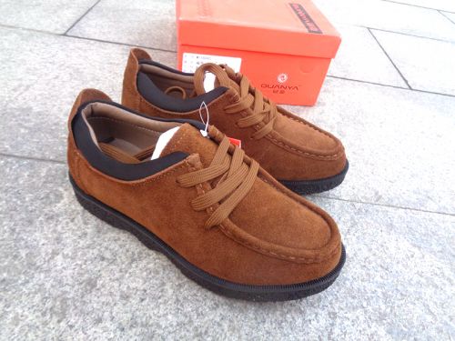 Chaussures de printemps femme en vache, Nubuck, ronde - loisir semelle caoutchouc Ref 997358