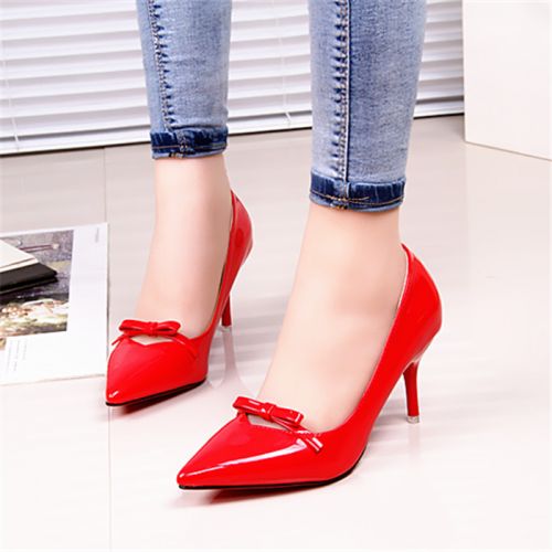 Chaussures de printemps femme en Manteau peinture pointu ouverture profonde, creux, arc - semelle polyuréthane Ref 9973