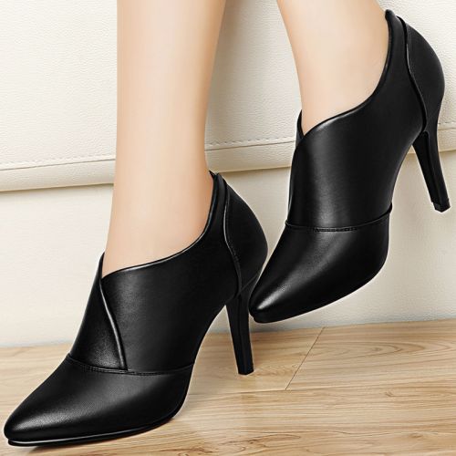 Chaussures de printemps femme en PU CENTENARY pointu ouverture profonde, avec lacets, creux, ruban, moraillon, Fleurs, 