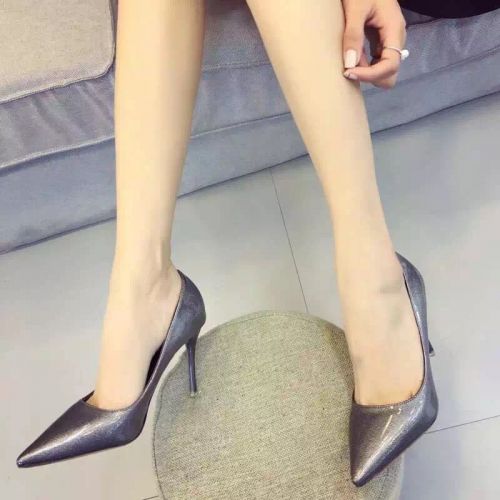 Chaussures de printemps femme en PU pointu ouverture profonde, paillette, étanche - Europe semelle TPR Ref 997