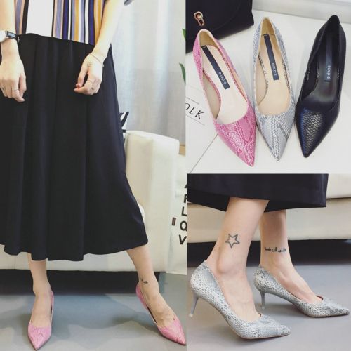 Chaussures de printemps femme en PU ADWEINA pointu ouverture profonde- Europe - semelle caoutchouc Ref 997488