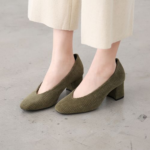 Chaussures de printemps femme en vache, Nubuck, tête carrée - Ref 997490