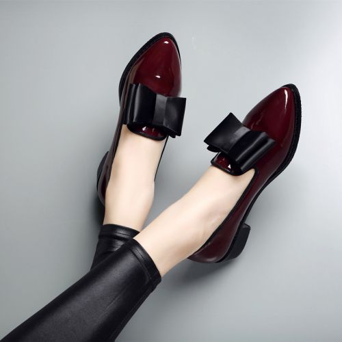 Chaussures de printemps femme en Manteau peinture pointu étanche, arc - Angleterre semelle caoutchouc Ref 997