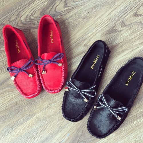 Chaussures de printemps femme en crin tête carrée arc, ouverture profonde- Ref 997505