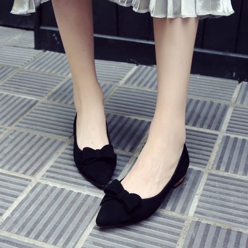 Chaussures de printemps femme en peau mouton, En plus moutons / daim moutons, pointu - semelle TPR Ref 