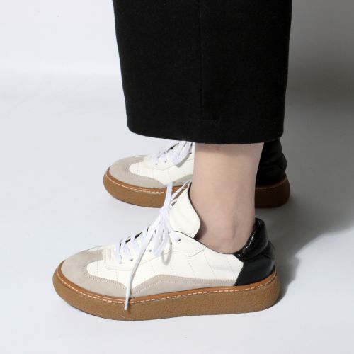 Chaussures de printemps femme en fibre Superfine ronde avec lacets, Modèles mélangées - semelle caoutchouc Ref 997546