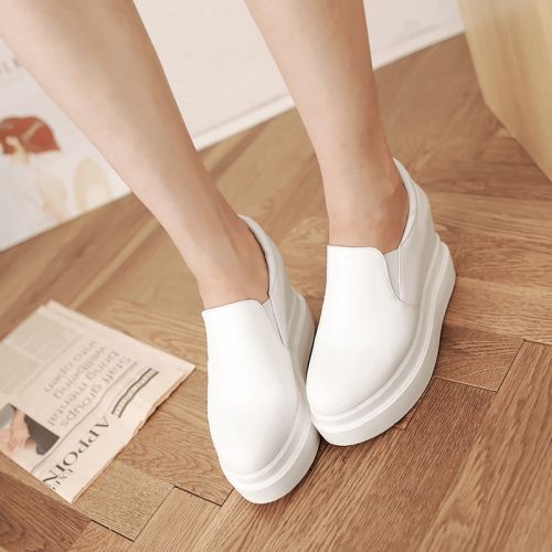 Chaussures de printemps femme en PU WNONIE ronde Génoise - Europe semelle caoutchouc Ref 997595