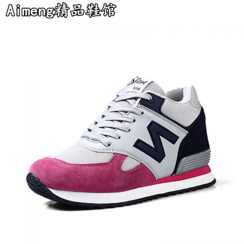 Chaussures de printemps femme en vache, Nubuck, ronde avec lacets, Modèles mélangées, Wedges, Génoise, étanche, e