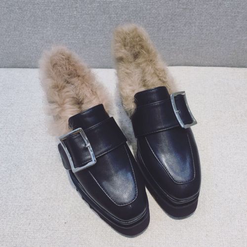 Chaussures de printemps femme en PU tête carrée - semelle caoutchouc Ref 997617