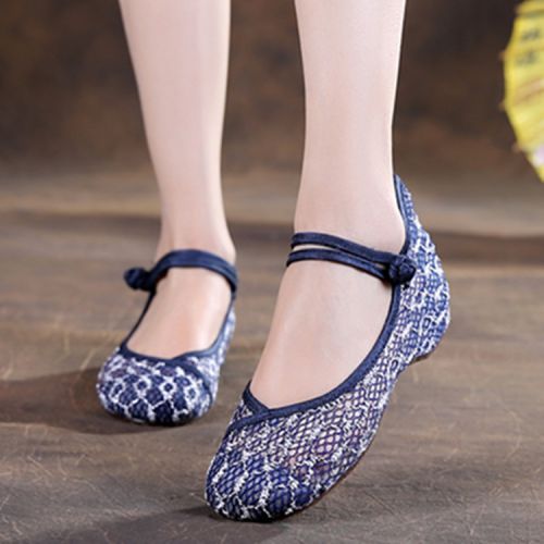 Chaussures de printemps femme en engrener ronde - Ref 997641