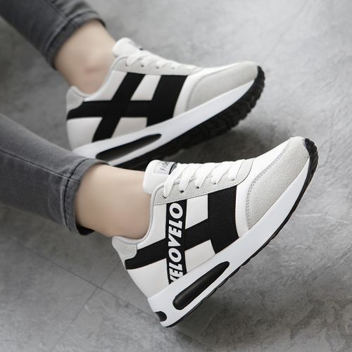 Chaussures de printemps femme en Ercengzhupi ronde avec lacets, Modèles mélangées, Génoise, étanche - semelle mousse cao