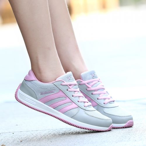 Chaussures de printemps femme en engrener ronde avec lacets, - loisir semelle caoutchouc Ref 997696