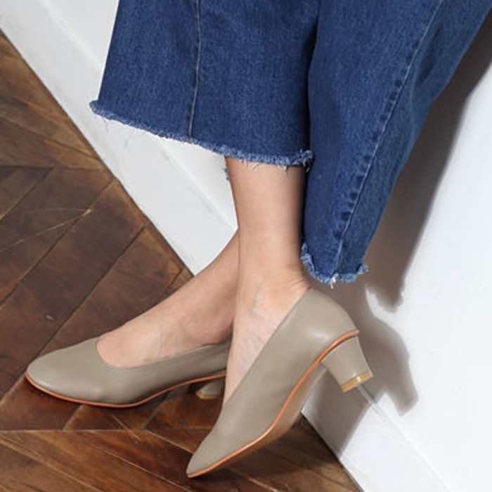 Chaussures de printemps femme en fibre Superfine ronde ouverture profonde, Style romain - semelle mousse caoutchouc Ref