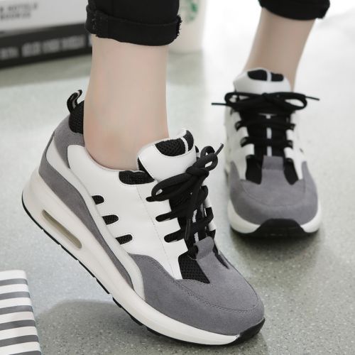 Chaussures de printemps femme en vache, Nubuck, ronde Avec une combinaison fines, étanche, Wedges, Modèles mélangé