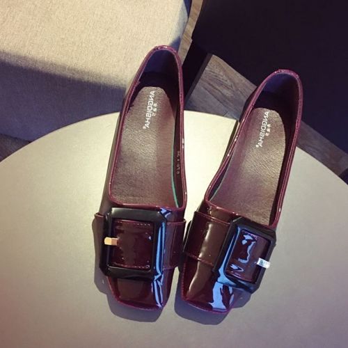 Chaussures de printemps femme en Manteau peinture tête carrée ouverture profonde, moraillon - Ref 997743