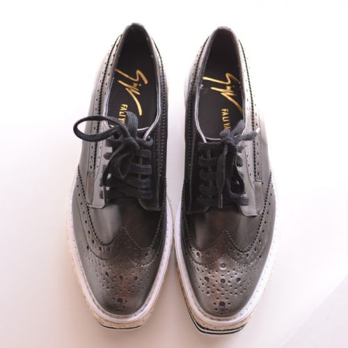 Chaussures de printemps femme en PU ronde avec lacets - Angleterre semelle caoutchouc Ref 997778