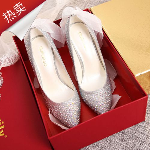 Chaussures de printemps femme en PU pointu - doux semelle fond composite Ref 997868