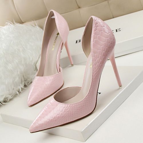 Chaussures de printemps femme en Manteau peinture pointu ouverture profonde, Style romain - Europe semelle caoutchouc