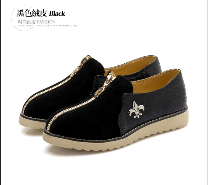 Chaussures de printemps femme en Vache revêtement cuir fendu ronde - semelle polyuréthane Ref 997982