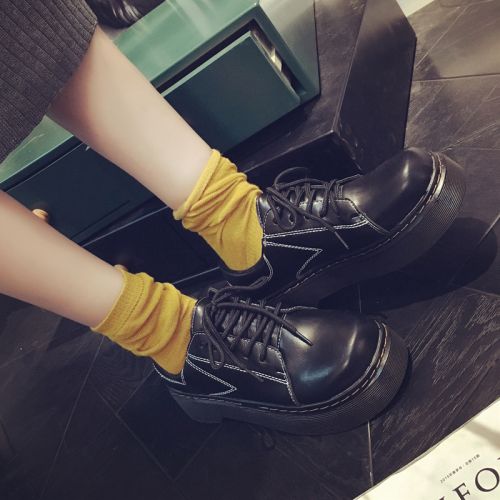Chaussures de printemps femme en PU ronde avec lacets, étanche - Ref 997996