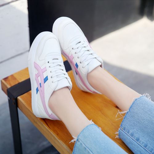 Chaussures de printemps femme en fibre Superfine ronde avec lacets, Modèles mélangées, Génoise, étanche - semelle TPR tend