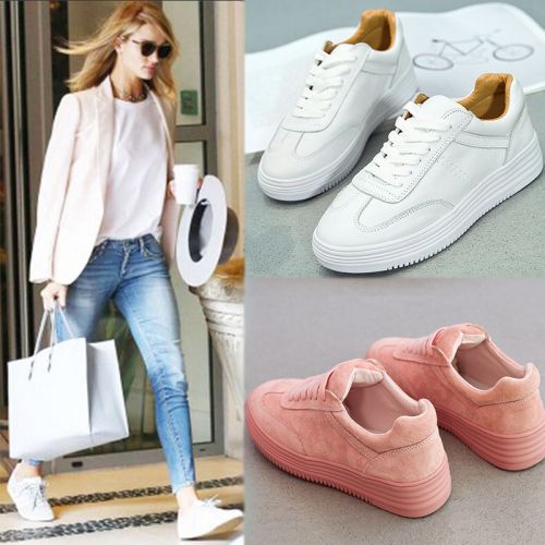 Chaussures de printemps femme en Une variété matériaux épissure ronde avec lacets, Génoise - semelle caoutchouc Ref 99