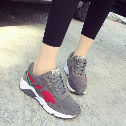 Chaussures de printemps femme en vache, Nubuck, ronde étanche, Modèles mélangées, avec lacets - loisir semelle 